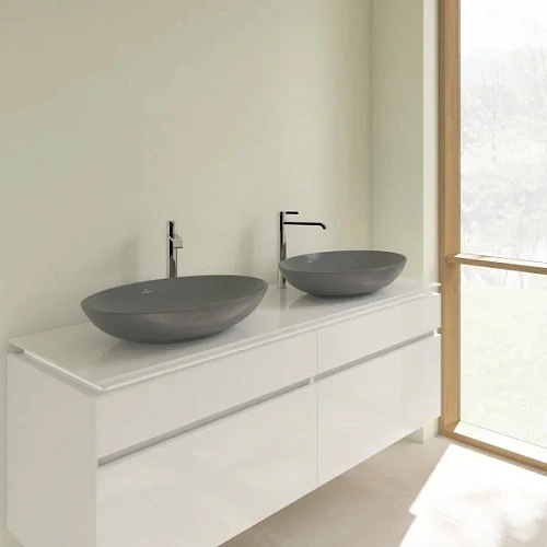 Раковина Villeroy & Boch Loop&Friends 62 x 42 см Graphite CeramicPlus 4A4800i4 накладная Раковина Villeroy & Boch Loop&Friends 62 x 42 см Graphite CeramicPlus 4A4800i4 накладная