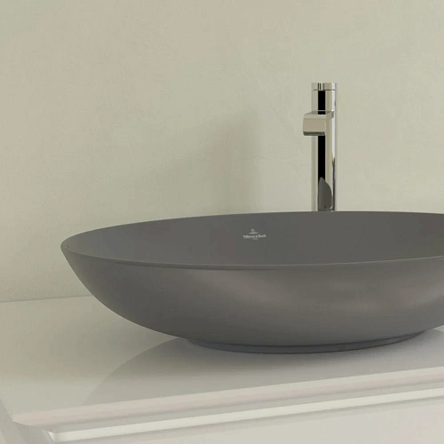 Раковина Villeroy & Boch Loop&Friends 62 x 42 см Graphite CeramicPlus 4A4800i4 накладная Раковина Villeroy & Boch Loop&Friends 62 x 42 см Graphite CeramicPlus 4A4800i4 накладная