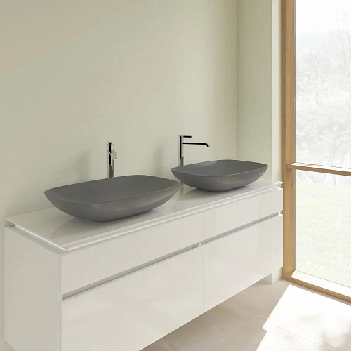 Раковина Villeroy & Boch Loop&Friends 62 x 42 см Graphite CeramicPlus 4A5000i4 накладная Раковина Villeroy & Boch Loop&Friends 62 x 42 см Graphite CeramicPlus 4A5000i4 накладная
