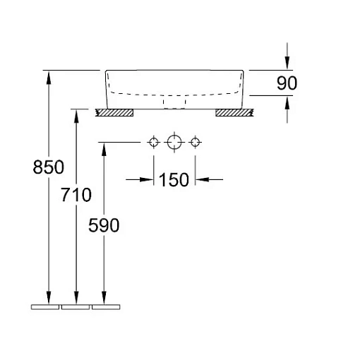 Раковина Villeroy & Boch Memento 2.0 4A075001 (4A07 50 01) Раковина Villeroy & Boch Memento 2.0 4A075001 (4A07 50 01)