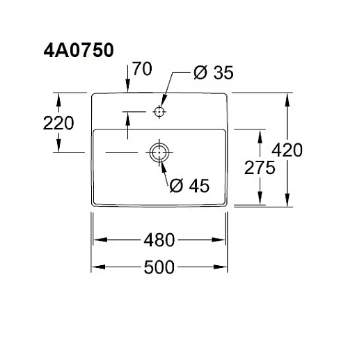 Раковина Villeroy & Boch Memento 2.0 4A0750R1 (4A07 50 R1) CeramicPlus Раковина Villeroy & Boch Memento 2.0 4A0750R1 (4A07 50 R1) CeramicPlus