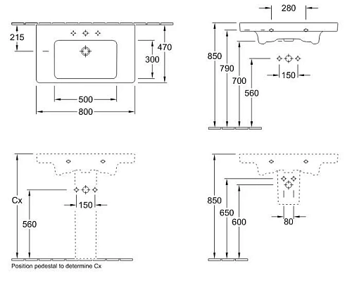 Раковина Villeroy & Boch Subway 2.0 71758G01 (7175 8G 01) Раковина Villeroy & Boch Subway 2.0 71758G01 (7175 8G 01)