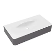 Раковина Vincea Caprise VCB-4CA100MWG Corian, белый матовый/серый матовый Раковина Vincea Caprise VCB-4CA100MWG Corian, белый матовый/серый матовый
