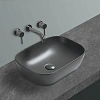 Раковина Vincea VBS-102MA, 455x325x135 керамическая, накладная, цвет антрацит матовый