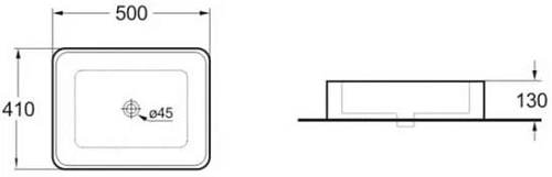 Раковина Vincea VBS-105G1, 500*410*130 керамическая, накладная, золото Раковина Vincea VBS-105G1, 500*410*130 керамическая, накладная, золото