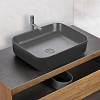 Раковина Vincea VBS-105MA, 500x390x130 керамическая, накладная, цвет антрацит матовый