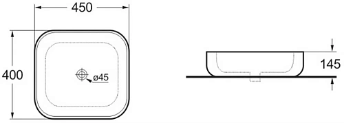 Раковина Vincea VBS-106, 450x400x145 белая Раковина Vincea VBS-106, 450x400x145 белая