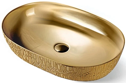 Раковина Vincea VBS-113G1, 600*400*135 керамическая, накладная, золото Раковина Vincea VBS-113G1, 600*400*135 керамическая, накладная, золото