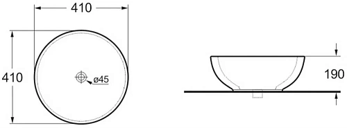 Раковина Vincea VBS-117, 410x410x190 белая Раковина Vincea VBS-117, 410x410x190 белая