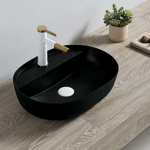 Раковина Vincea VBS-121MB, 500x380x135 черная Раковина Vincea VBS-121MB, 500x380x135 черная