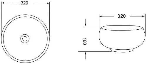 Раковина Vincea VBS-203, 320x320x160 белая Раковина Vincea VBS-203, 320x320x160 белая