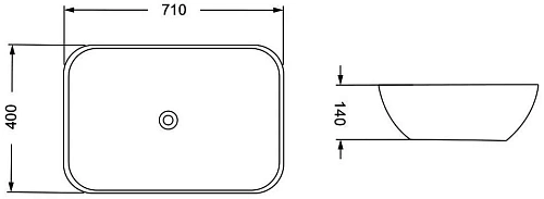 Раковина Vincea VBS-215, 710x400x140 белая Раковина Vincea VBS-215, 710x400x140 белая