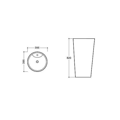 Раковина Vincea VBS-2P201, 395x395x820 керамическая, напольная, цвет белый Раковина Vincea VBS-2P201, 395x395x820 керамическая, напольная, цвет белый
