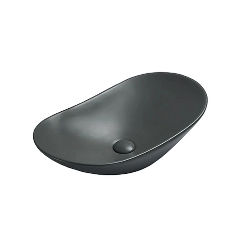 Раковина Vincea VBS-508MA, 615x360x155 керамическая, накладная, цвет антрацит матовый Раковина Vincea VBS-508MA, 615x360x155 керамическая, накладная, цвет антрацит матовый