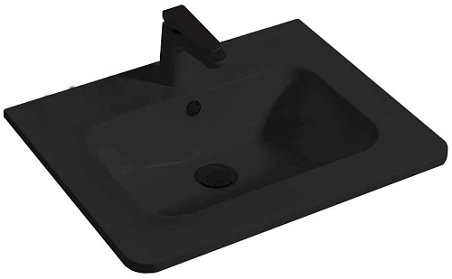 Раковина Vincea VCB-1A600B из искусственного камня, цвет черный Раковина Vincea VCB-1A600B из искусственного камня, цвет черный
