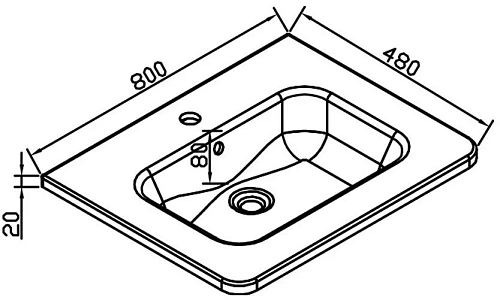 Раковина Vincea VCB-1RA800W белая Раковина Vincea VCB-1RA800W белая