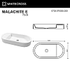 Раковина WHITECROSS Malachite E 70x35 (белый мат) 0725.070035.200 Раковина WHITECROSS Malachite E 70x35 (белый мат) 0725.070035.200