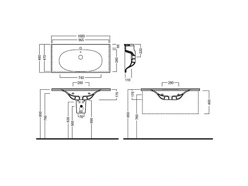Раковина Y1BQ01 Hatria LE FIABE Раковина Y1BQ01 Hatria LE FIABE