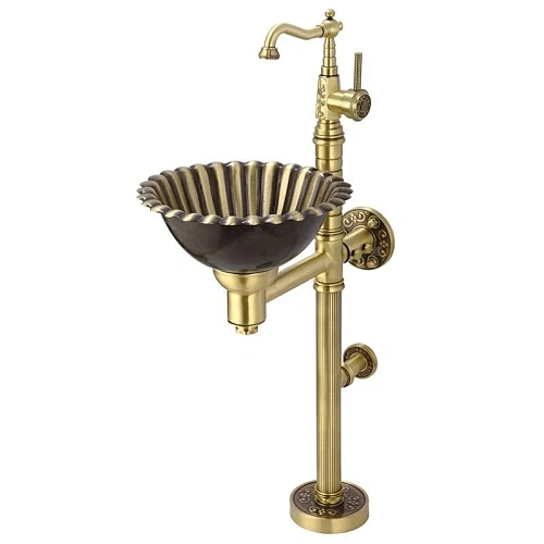 Раковина медная Bronze de Luxe 10106BR напольная со смесителем Раковина медная Bronze de Luxe 10106BR напольная со смесителем