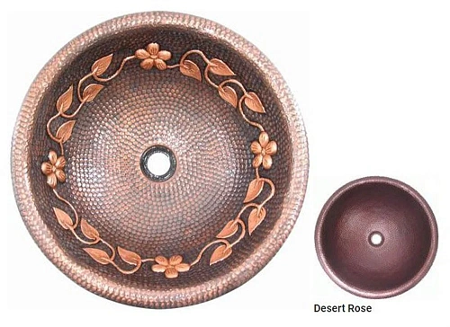 Раковина медная Bronze de Luxe R101, цвет - Desert Rose (пустынная роза), 42 х 42 х 15 см R101_desert_rose Раковина медная Bronze de Luxe R101, цвет - Desert Rose (пустынная роза), 42 х 42 х 15 см R101_desert_rose