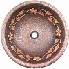 Раковина медная Bronze de Luxe R101, цвет - Plum (сливовый), 42 х 42 х 15 см