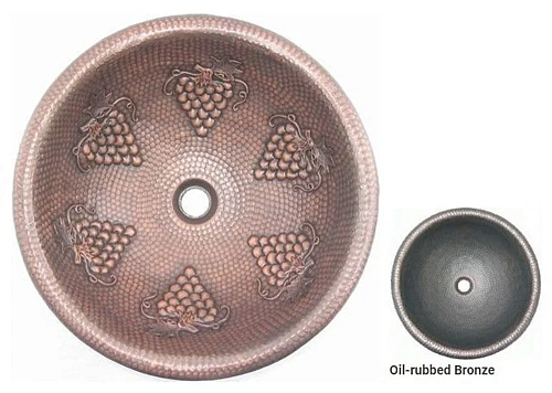 Раковина медная Bronze de Luxe R102, цвет - Oil Rubbed Bronze (потертая бронза), 42 х 42 х 15 см R102_oil_rubbed_bronze Раковина медная Bronze de Luxe R102, цвет - Oil Rubbed Bronze (потертая бронза), 42 х 42 х 15 см R102_oil_rubbed_bronze