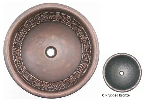 Раковина медная Bronze de Luxe R301, цвет - Oil Rubbed Bronze (потертая бронза), 42 х 42 х 15 см R301_oil_rubbed_bronze Раковина медная Bronze de Luxe R301, цвет - Oil Rubbed Bronze (потертая бронза), 42 х 42 х 15 см R301_oil_rubbed_bronze