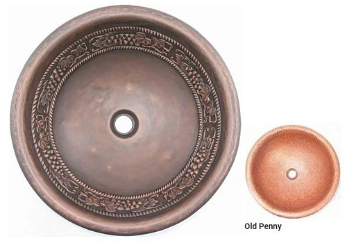 Раковина медная Bronze de Luxe R301, цвет - Old Penny (медь с патиной), 42 х 42 х 15 см R301_old_penny Раковина медная Bronze de Luxe R301, цвет - Old Penny (медь с патиной), 42 х 42 х 15 см R301_old_penny