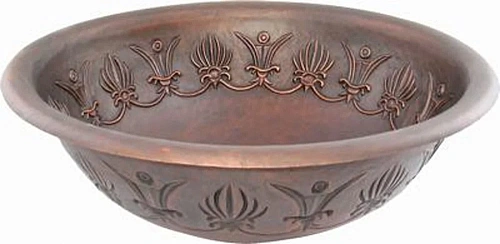 Раковина медная Bronze de Luxe R314, цвет - Old Nickel Silver (состаренное никелированное серебро), R314_old_nickel_silver Раковина медная Bronze de Luxe R314, цвет - Old Nickel Silver (состаренное никелированное серебро), R314_old_nickel_silver