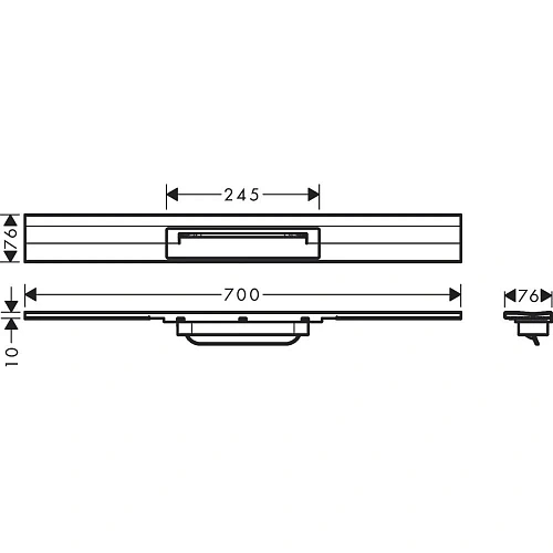 Решетка для водоотводящего желоба Hansgrohe RainDrain Flex, 70 см, укорачиваемая 56050990, полирован Решетка для водоотводящего желоба Hansgrohe RainDrain Flex, 70 см, укорачиваемая 56050990, полирован