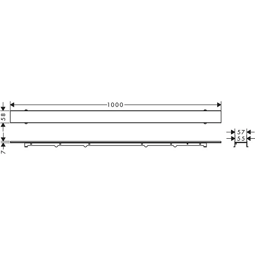 Решетка для водоотводящего желоба Hansgrohe RainDrain Rock, 90 см, укорачиваемая, для облицовки плитку 56032000. Решетка для водоотводящего желоба Hansgrohe RainDrain Rock, 90 см, укорачиваемая, для облицовки плитку 56032000.