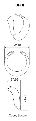 Ручка Armadi Art Neoart DROP , бронза 827-BR Ручка Armadi Art Neoart DROP , бронза 827-BR
