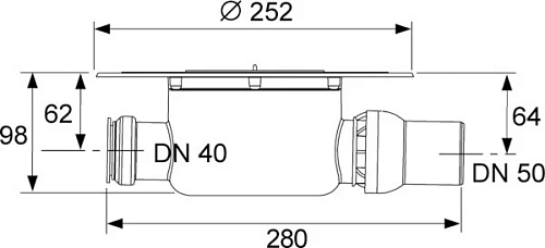 Сифон TECEdrainpoint S DN 50, стандартный, с универсальным фланцемSeal System 3601500 Сифон TECEdrainpoint S DN 50, стандартный, с универсальным фланцемSeal System 3601500