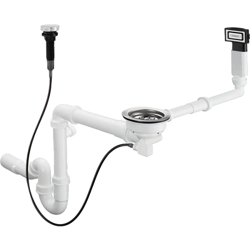 Сифон для кухни Hansgrohe с одной чашей D16-11 43937000, хром Сифон для кухни Hansgrohe с одной чашей D16-11 43937000, хром