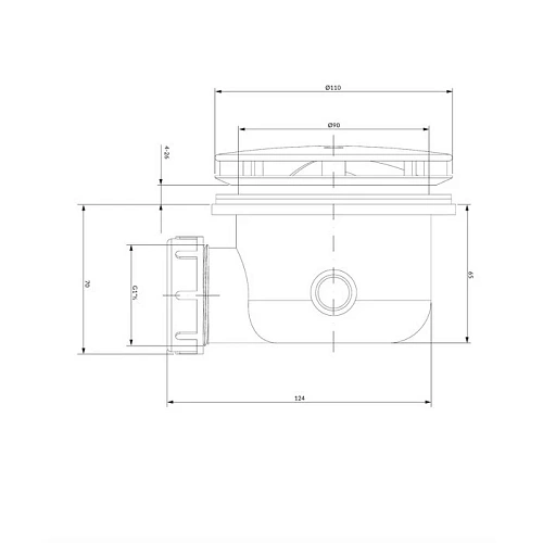 Сифон для поддона OMNIRES CGS (белый) ST6590.35N+ST45BP Сифон для поддона OMNIRES CGS (белый) ST6590.35N+ST45BP