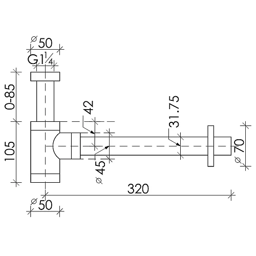 Сифон для раковины Ceramica Nova 70001MB Сифон для раковины Ceramica Nova 70001MB