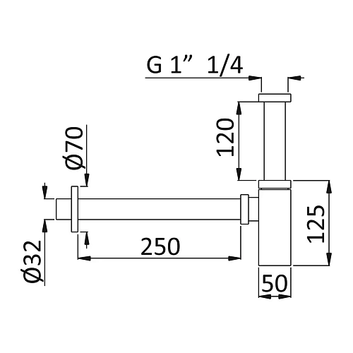 Сифон для раковины CEZARES CZR-B-SMQ-NOP квадратный, черный матовый Сифон для раковины CEZARES CZR-B-SMQ-NOP квадратный, черный матовый