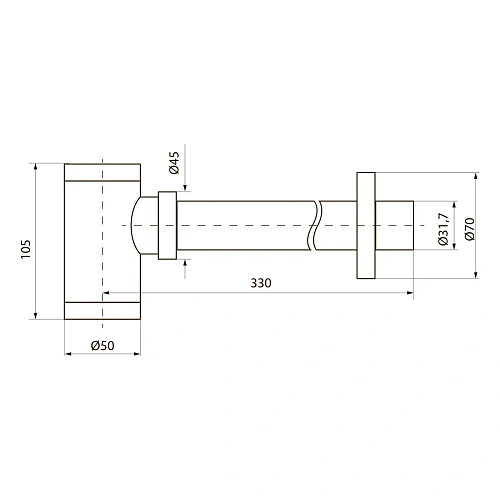 Сифон для раковины Point PN000Z2GM графит Сифон для раковины Point PN000Z2GM графит
