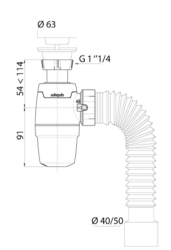 Сифон для раковины Wirquin Neo 30987065 Сифон для раковины Wirquin Neo 30987065