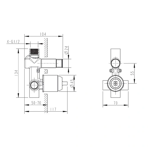 Скрытая часть Bravat D9100CP-ENG Скрытая часть Bravat D9100CP-ENG