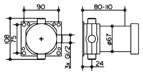 Скрытая часть Keuco IXMO 59548000170 Скрытая часть Keuco IXMO 59548000170