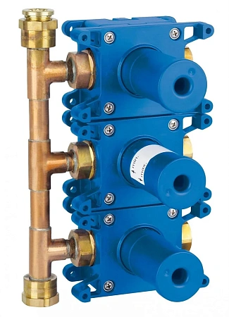 Скрытая часть вентиля GROHE Grohtherm F (3 выхода) (35031000) Скрытая часть вентиля GROHE Grohtherm F (3 выхода) (35031000)