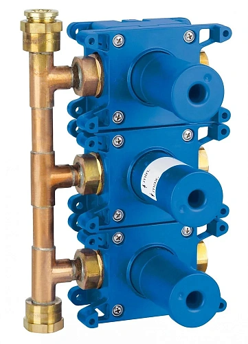 Скрытая часть вентиля GROHE Grohtherm F (3 выхода) (35031000) Скрытая часть вентиля GROHE Grohtherm F (3 выхода) (35031000)