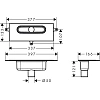 Скрытая часть для душевого слива Hansgrohe uBox universal, вертикальная установка 01002180 Скрытая часть для душевого слива Hansgrohe uBox universal, вертикальная установка 01002180