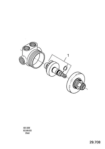 Скрытая часть переключателя на 3 положения GROHE (29708000) Скрытая часть переключателя на 3 положения GROHE (29708000)