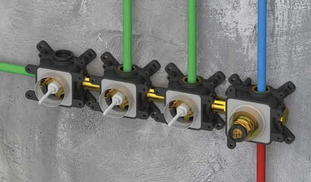 Скрытая часть смесителя Remer Thermoset RRBOX99D3P на 3 выхода Скрытая часть смесителя Remer Thermoset RRBOX99D3P на 3 выхода