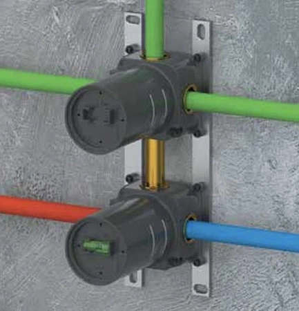 Скрытая часть смесителя Remer WBOX93 на 3 выхода Скрытая часть смесителя Remer WBOX93 на 3 выхода