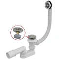 Слив-перелив Alcaplast A505CKM-80 (длина 80 см) click/clack пластик/металл Слив-перелив Alcaplast A505CKM-80 (длина 80 см) click/clack пластик/металл