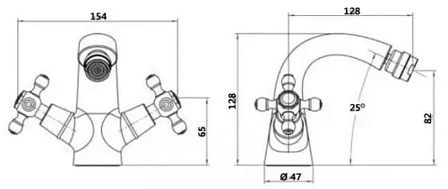 Смеситель для биде Boheme MEDICI Presente 316-SW круглый с swarovski Смеситель для биде Boheme MEDICI Presente 316-SW круглый с swarovski