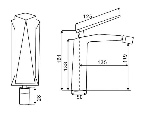 Смеситель для биде Boheme VENTURO черный+золото 386-B Смеситель для биде Boheme VENTURO черный+золото 386-B